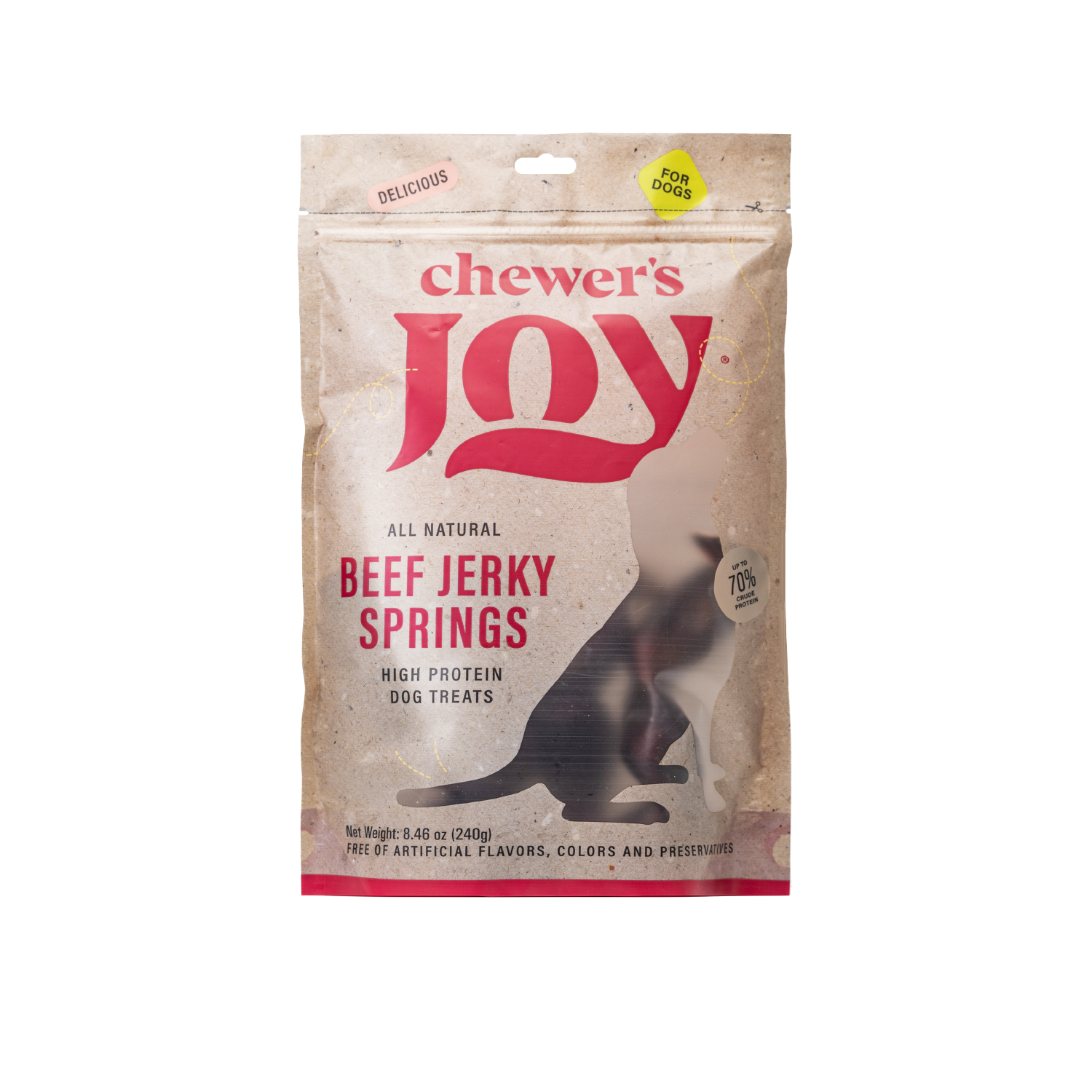 Beef Jerky Spring Sticks for Dogs – 7-8" (12 Count)-0