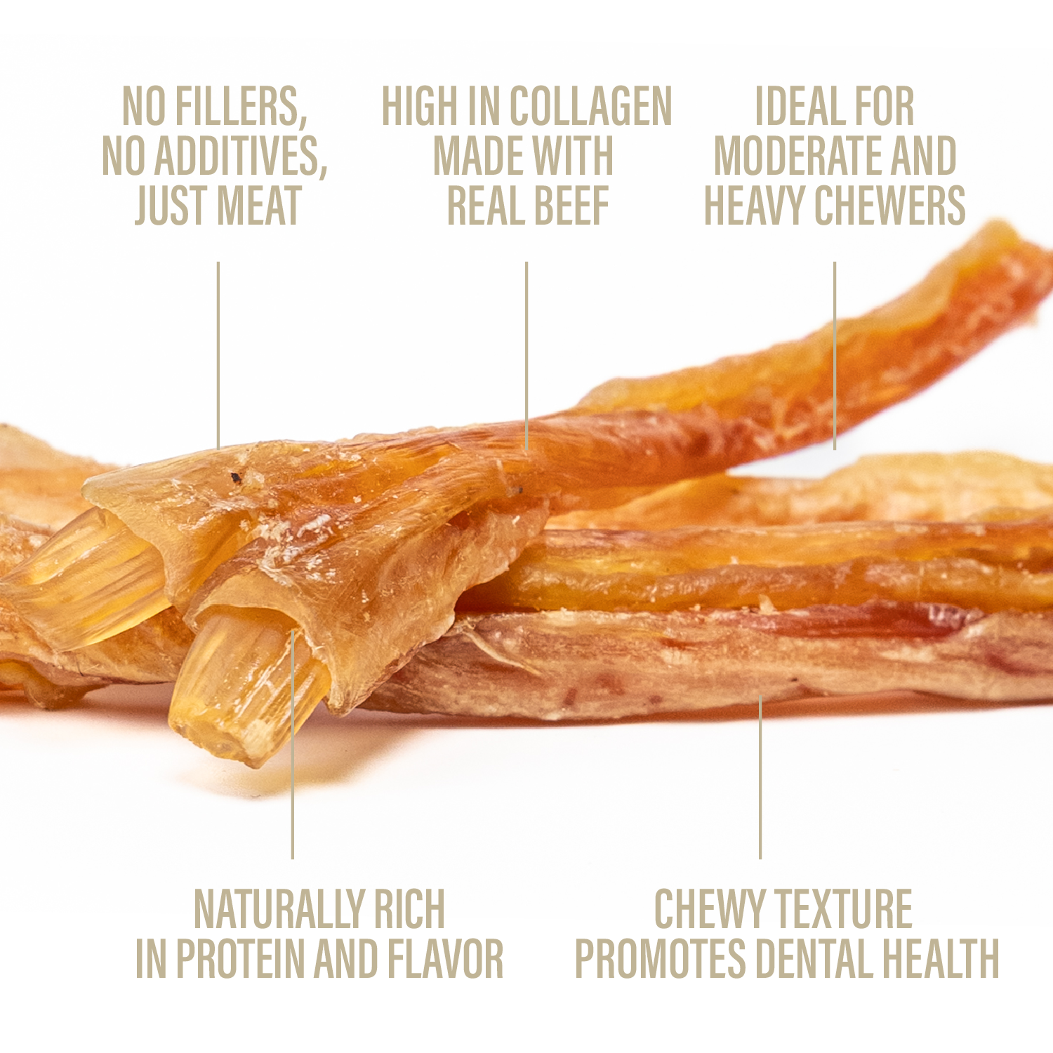 Beef Tendons – 5-6" Chews for Dogs (4oz)-1
