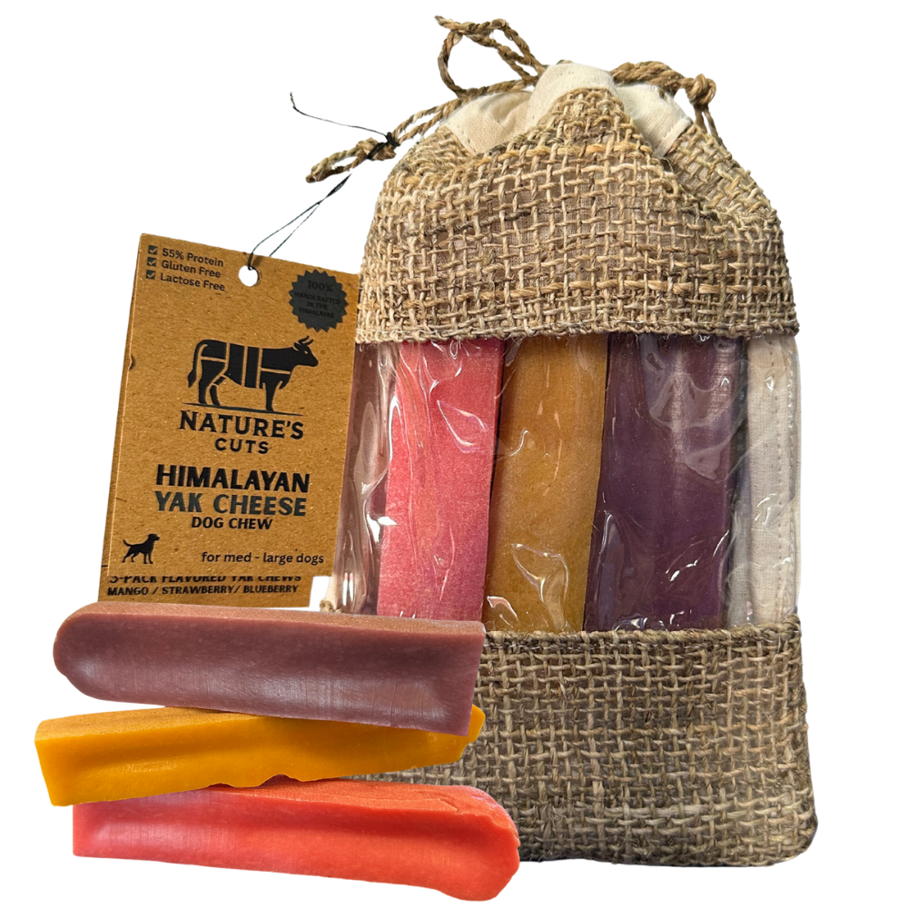 Flavored Large Yak Cheese (3 Pack) in Hand Woven Bag-0